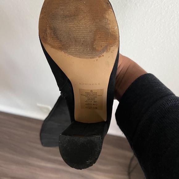 Express/Size 8/ Black over the knee Suade boot. sprayed with Suade protector. - Picture 7 of 7